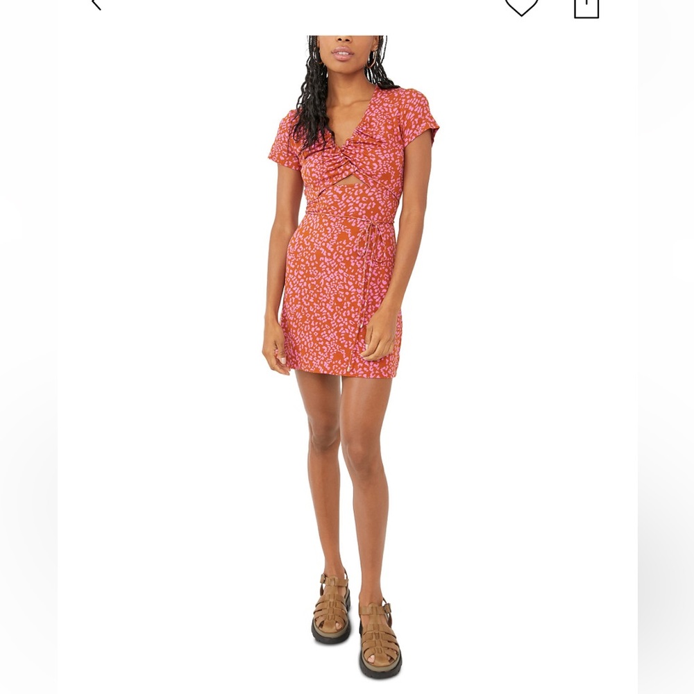 Pink and Orange Free People Marsaille Dress - Picture 2 of 7